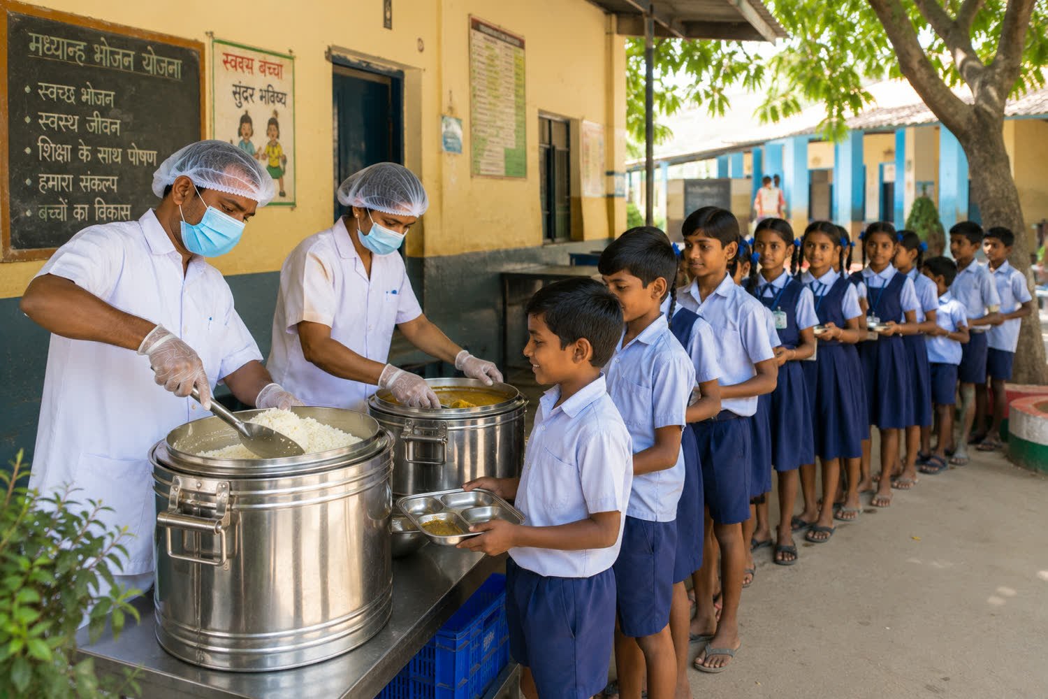 Women's self-help group preparing ingredients for supply